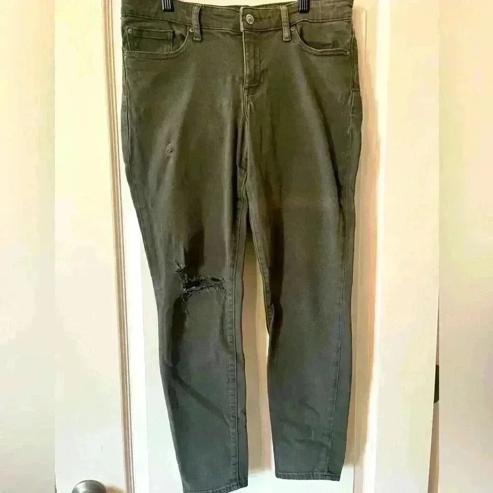 GAP “Legging Skimmer” Jeans Olive Green Women’s Size 6, 28 waist